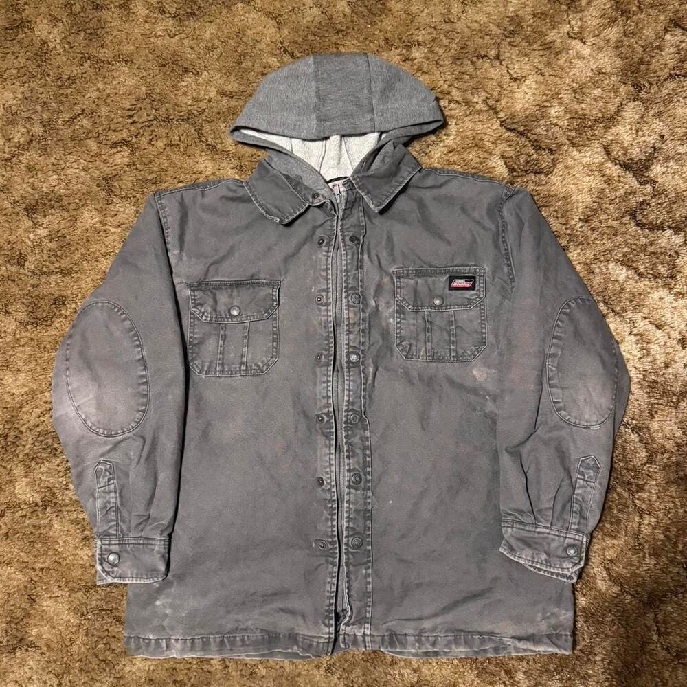 Genuine Dickies Thrashed Workwear Jacket Grey XLarge
